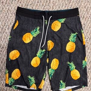 Pineapple Print Swim Shorts